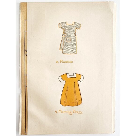 1913 Mary Frances Sewing Pattern Doll Morning Dress Pinafore Crafts DWSS11 - Picture 2 of 4